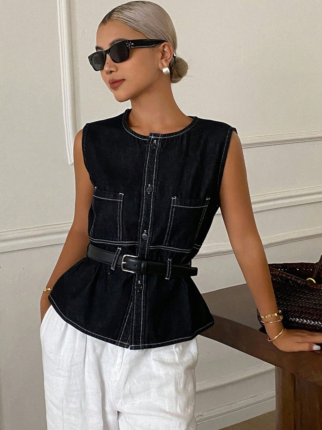 Top SHEIN, albastru