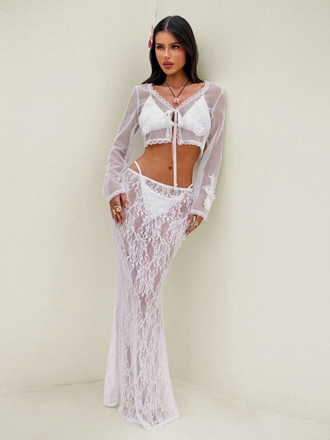 Kimono SHEIN, alb