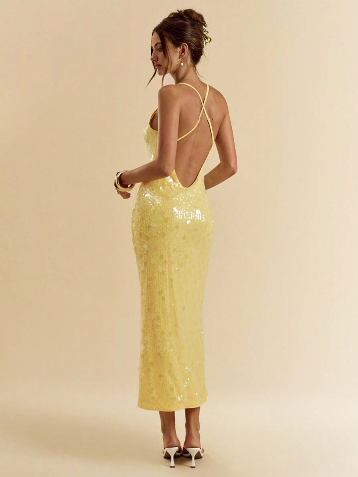 Rochie maxi SHEIN, galben