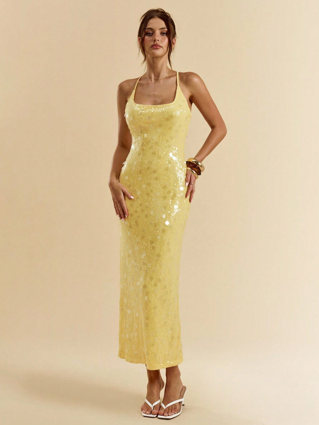Rochie maxi SHEIN, galben