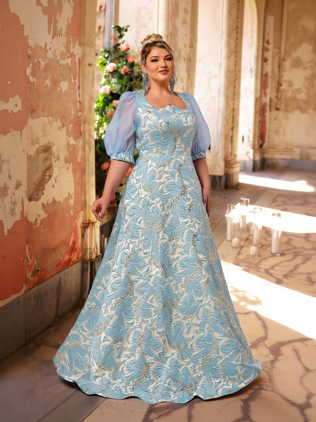 Rochie de ocazie SHEIN, albastru