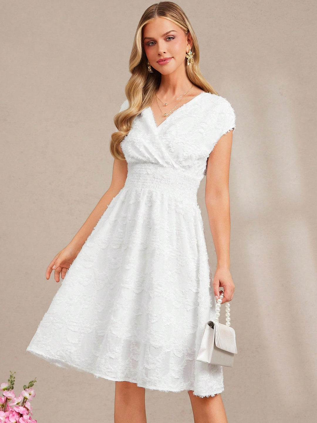 Rochie midi SHEIN, bej