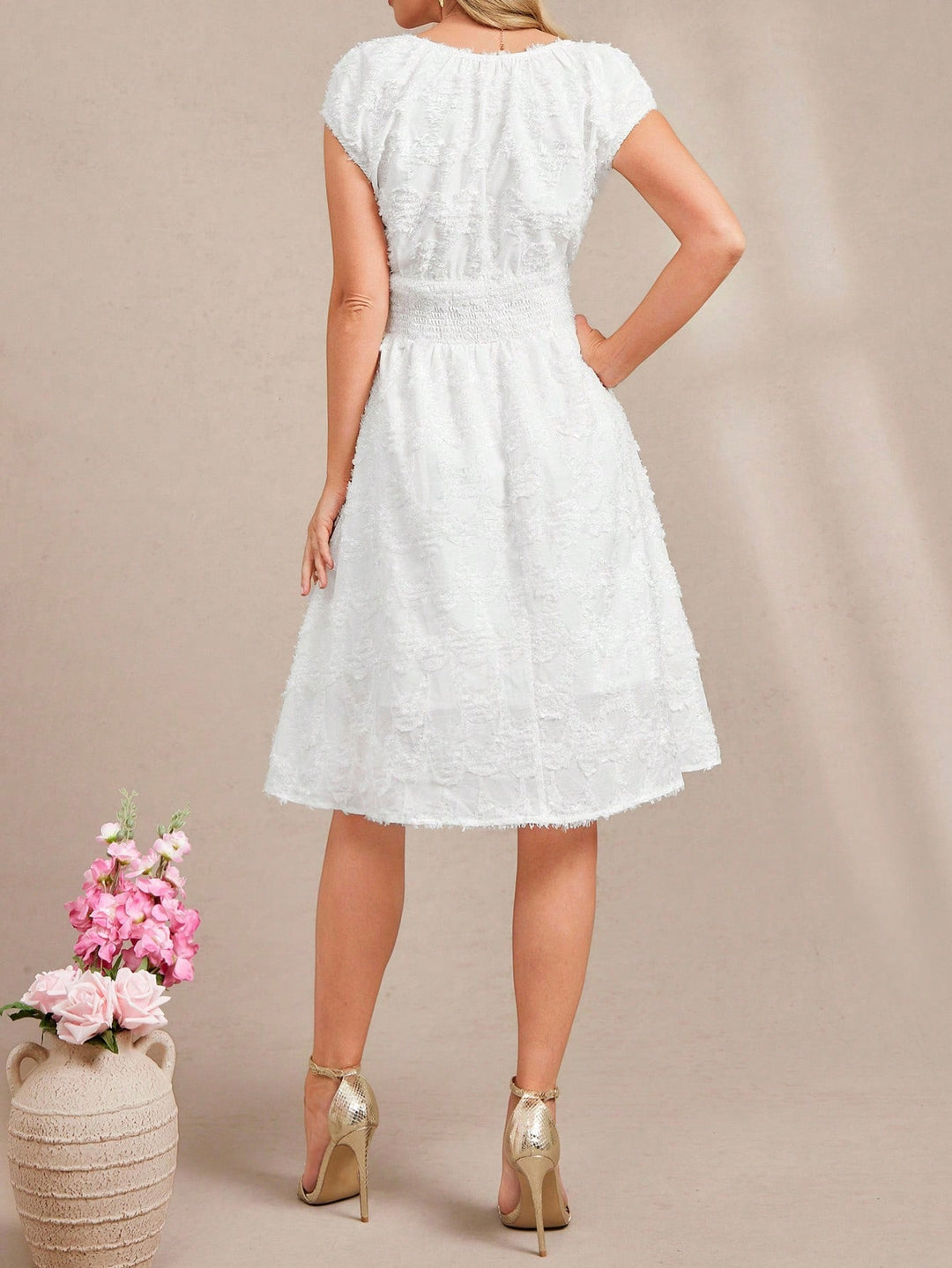 Rochie midi SHEIN, bej