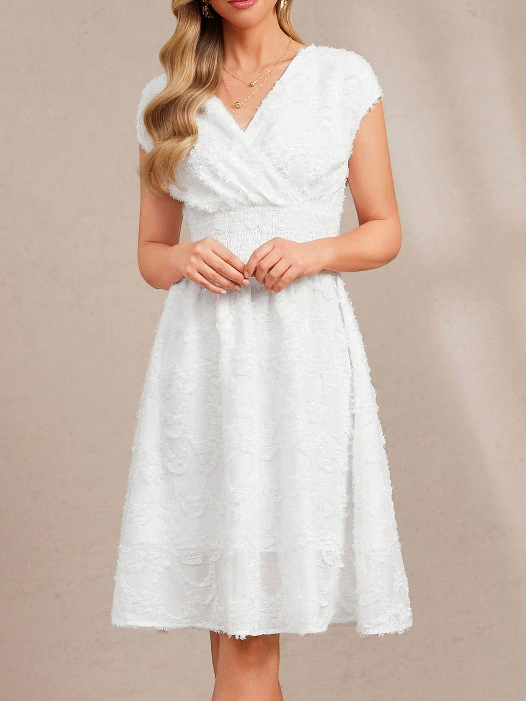 Rochie midi SHEIN, bej