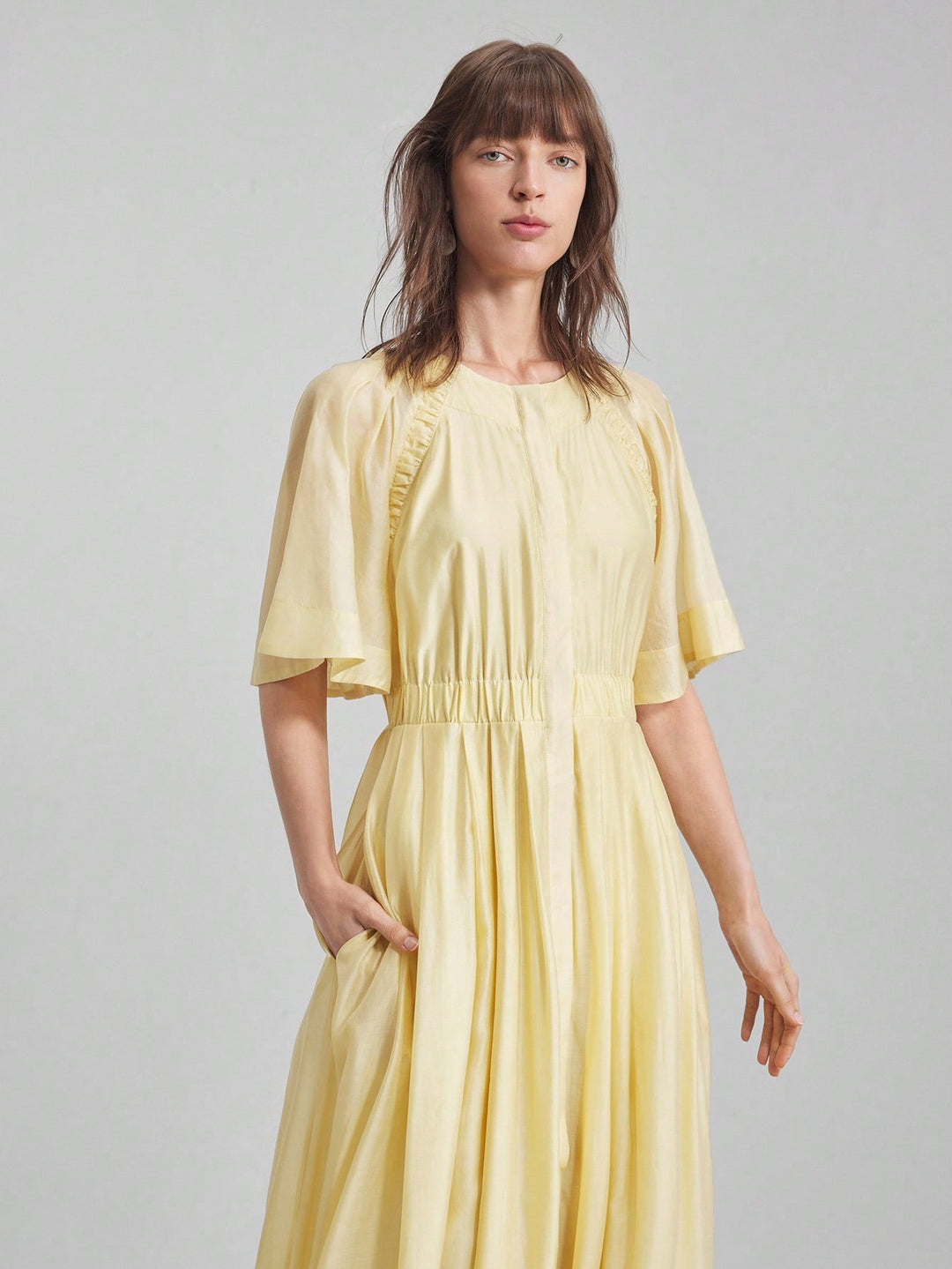 SHEIN maxi ruha, sárga