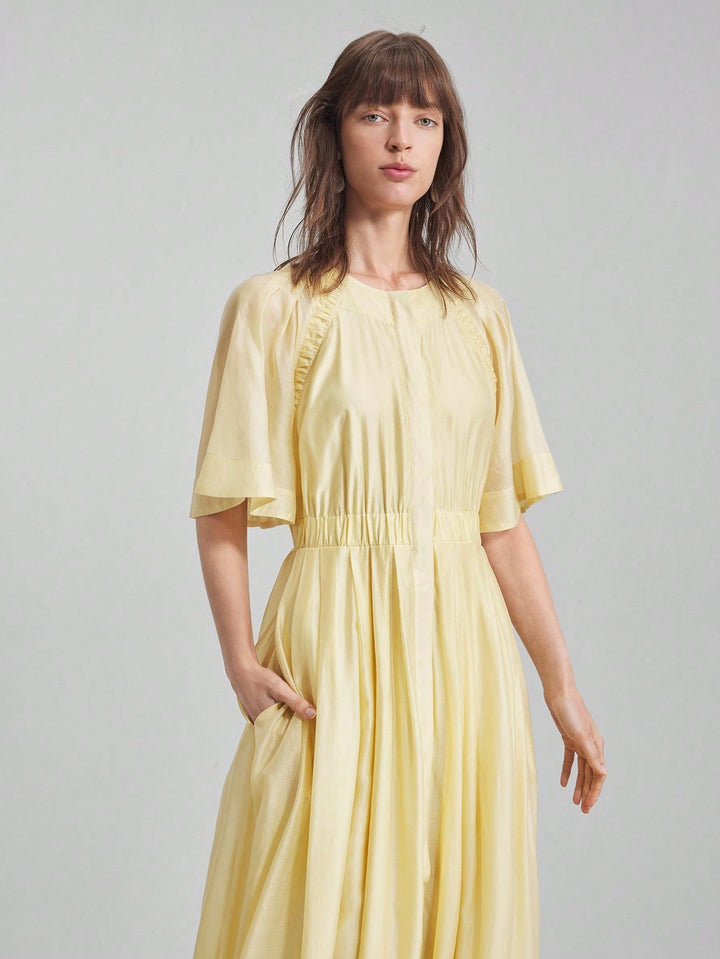 SHEIN maxi ruha, sárga