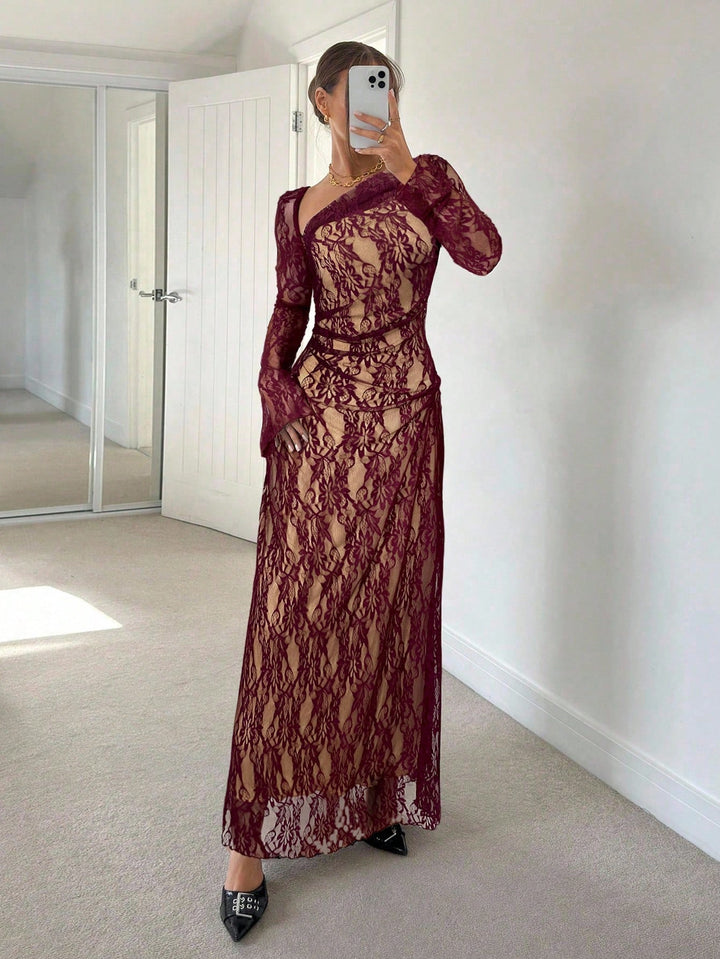 Rochie maxi SHEIN, vișiniu