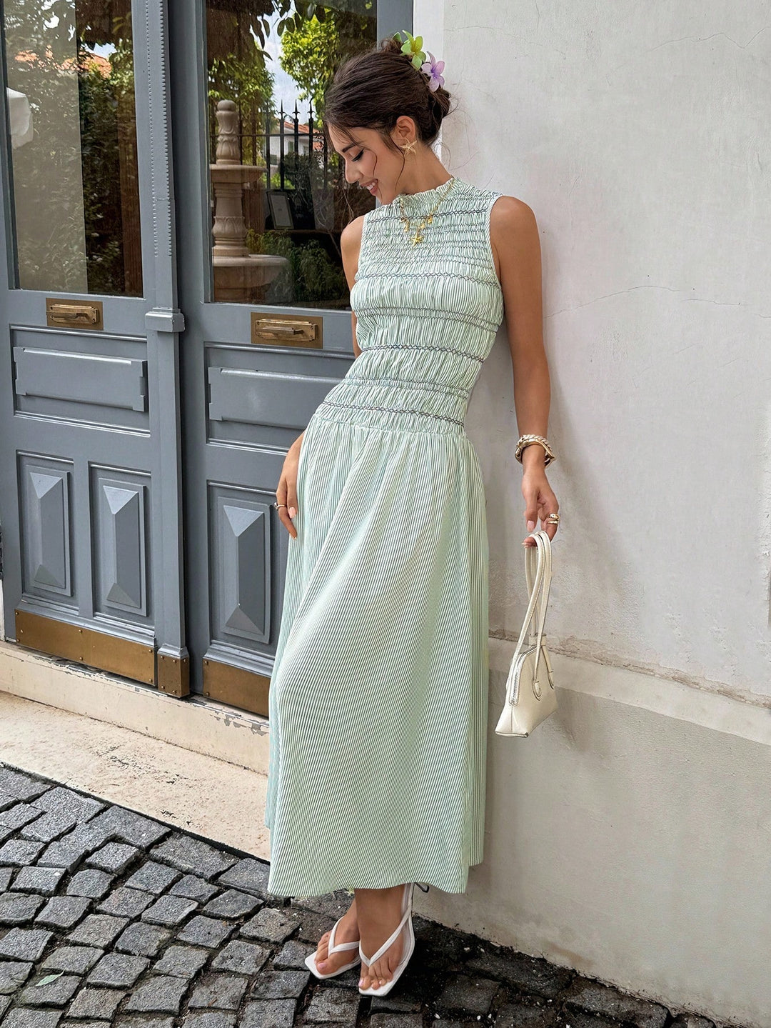 Rochie maxi SHEIN, verde