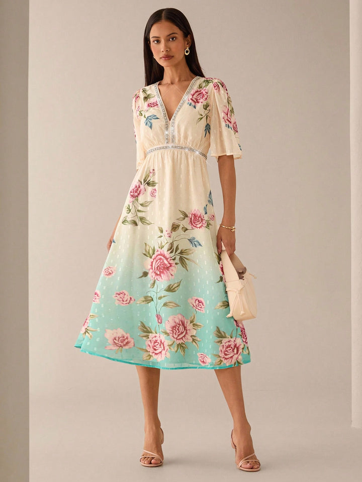 Rochie midi SHEIN, mix culori