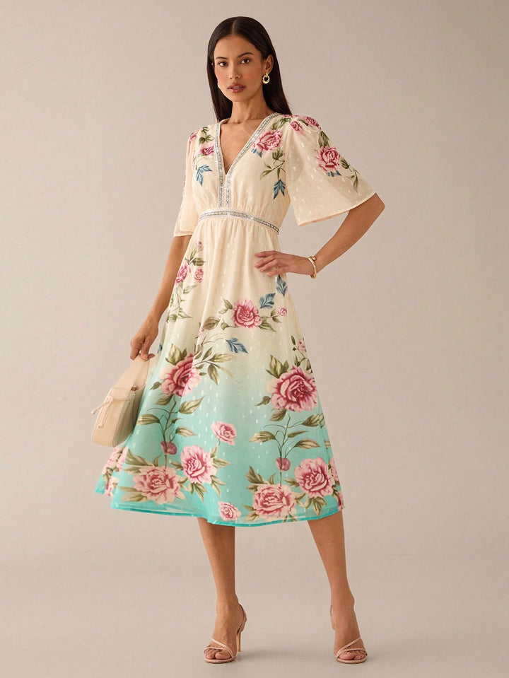 Rochie midi SHEIN, mix culori