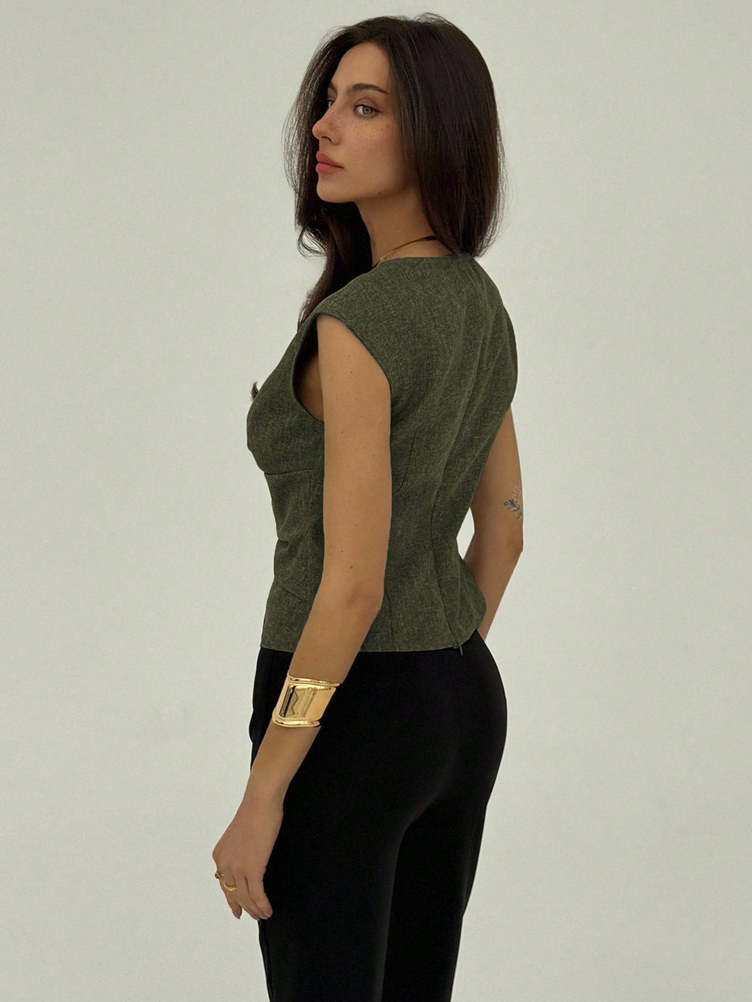Felső SHEIN, khaki