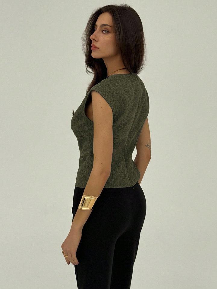 Felső SHEIN, khaki
