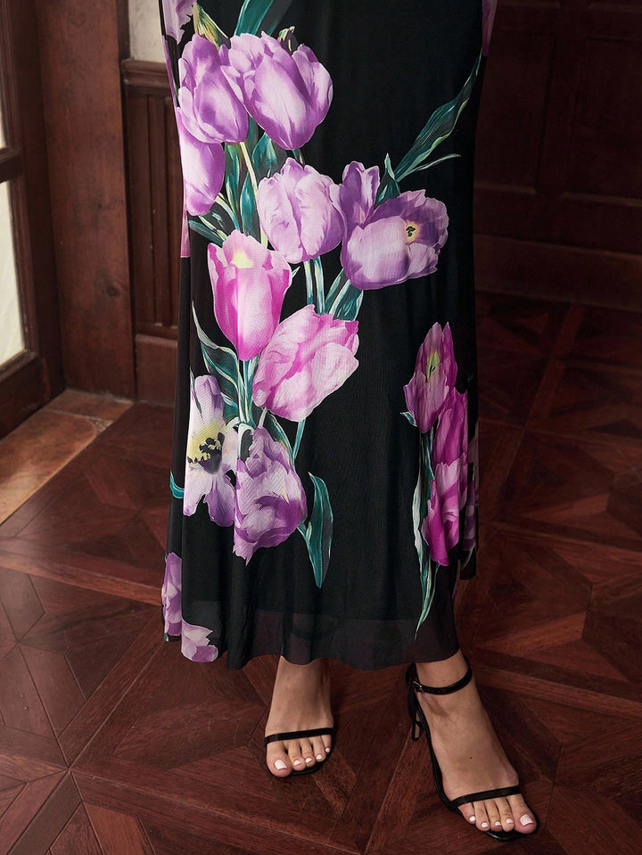 Rochie maxi SHEIN, mix culori