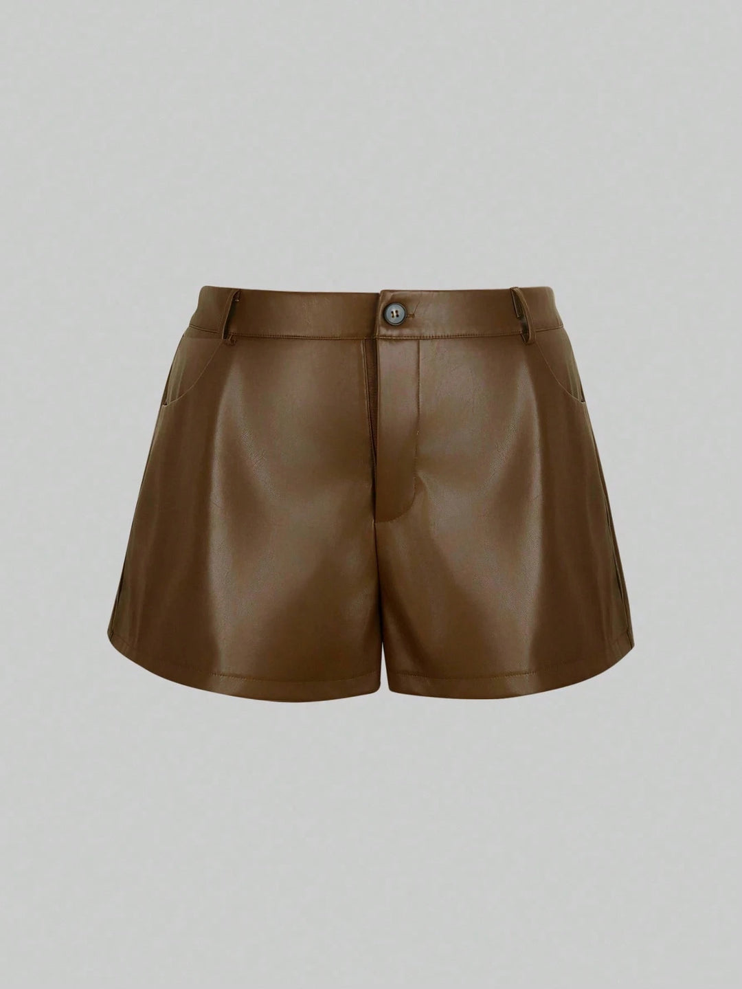 Pantaloni scurți Shein Curve+, maro