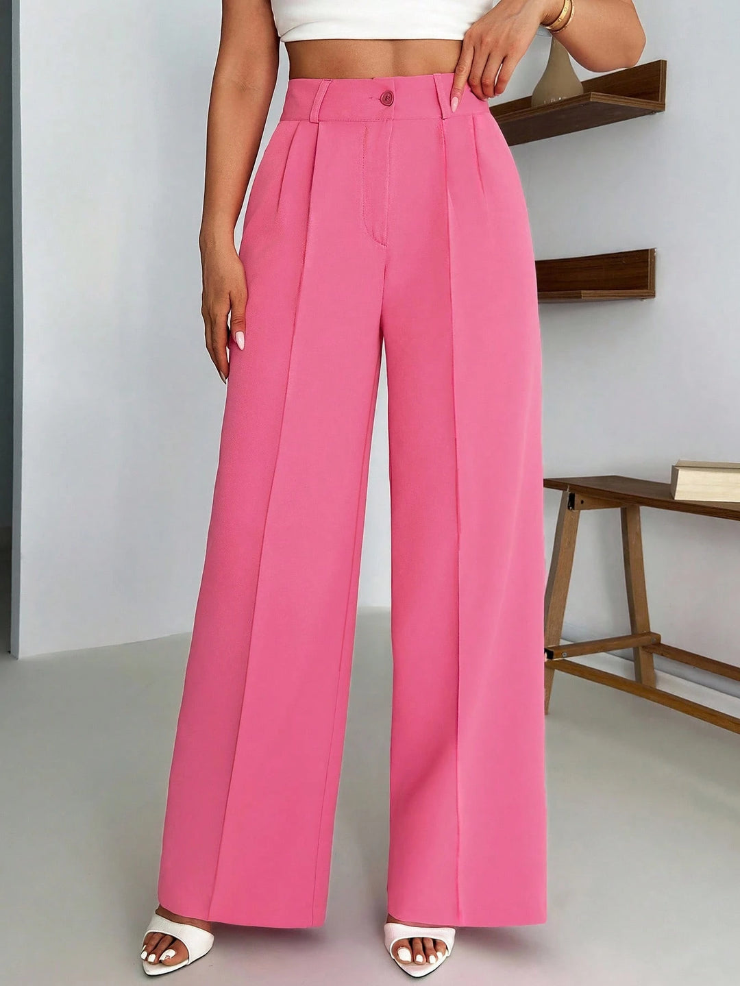 Pantaloni SHEIN, roz