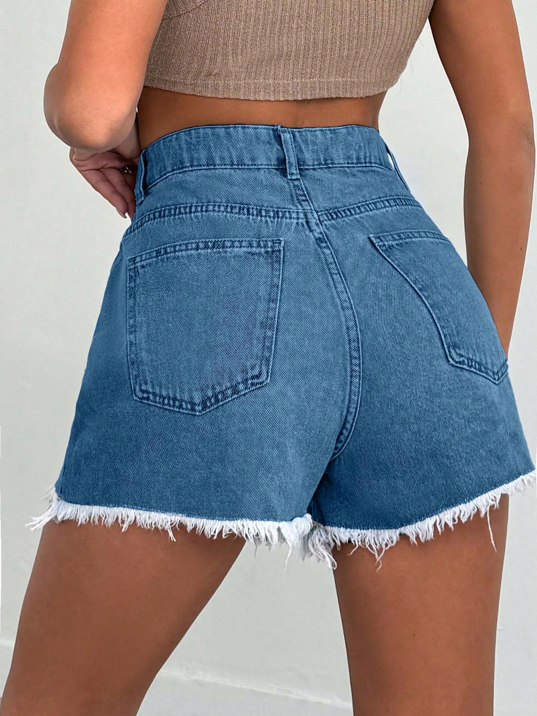 Pantaloni scurți SHEIN, albastru