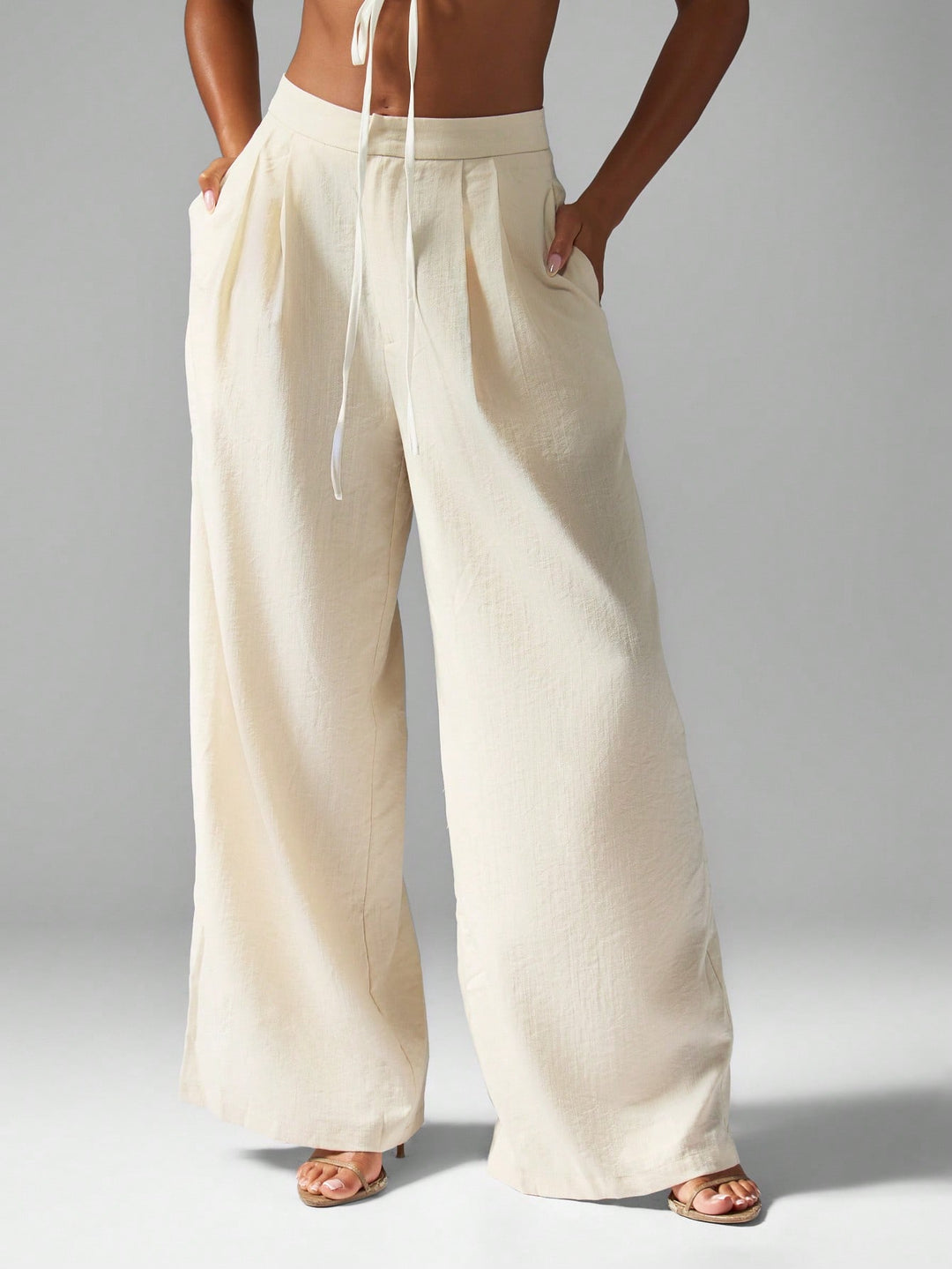 Pantaloni SHEIN, crem