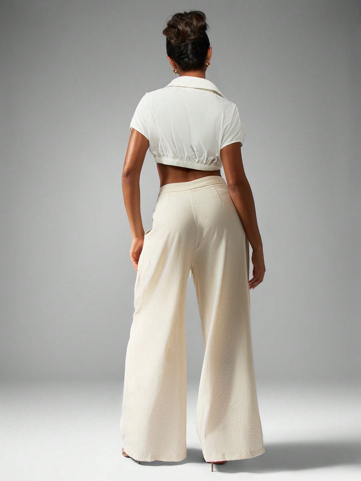 Pantaloni SHEIN, crem