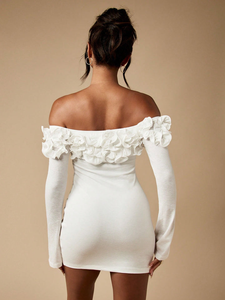 Rochie mini Missguided by Shein, alb