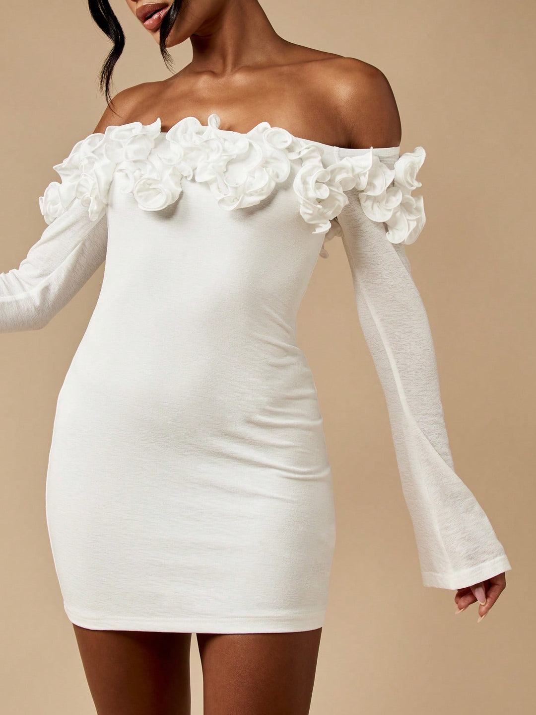 Rochie mini Missguided by Shein, alb