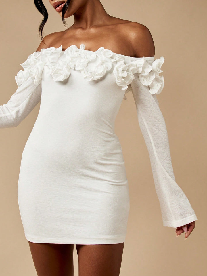 Rochie mini Missguided by Shein, alb