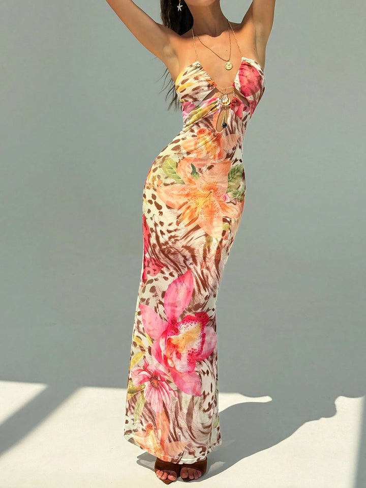 Rochie maxi SHEIN, mix culori
