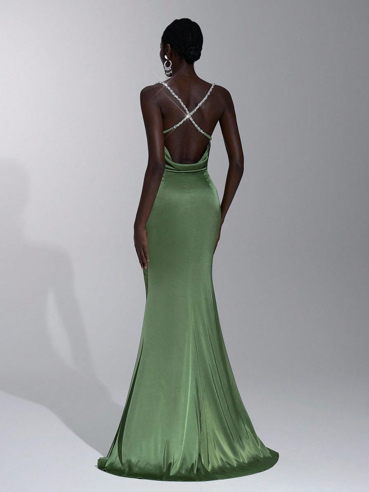 Rochie maxi SHEIN, verde