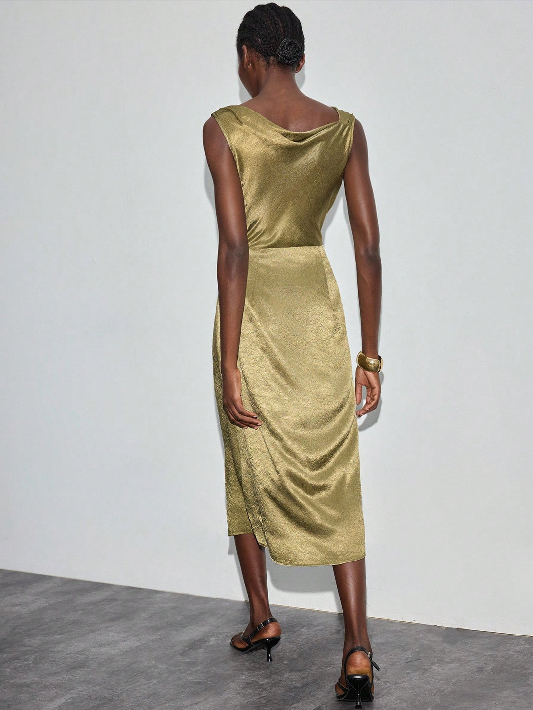 Rochie midi SHEIN, kaki