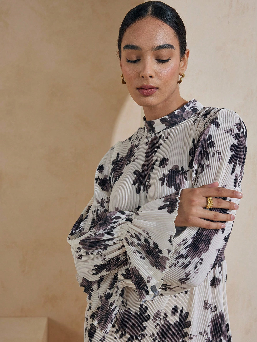 SHEIN maxi ruha, krémszínű
