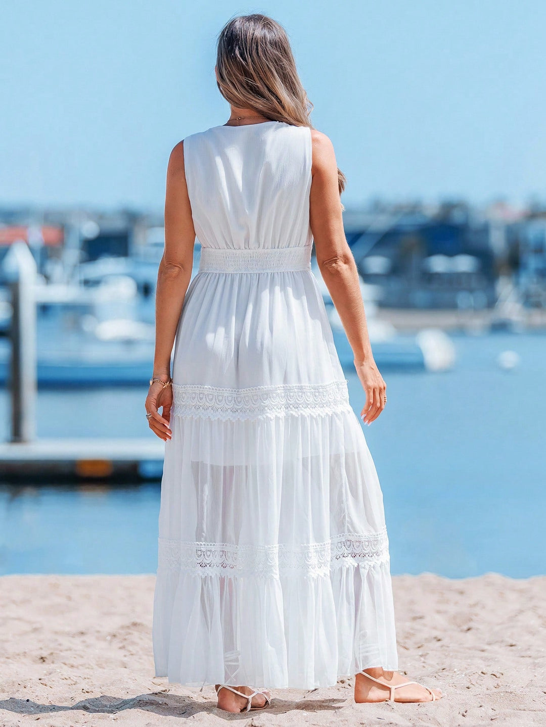 Rochie maxi SHEIN, alb
