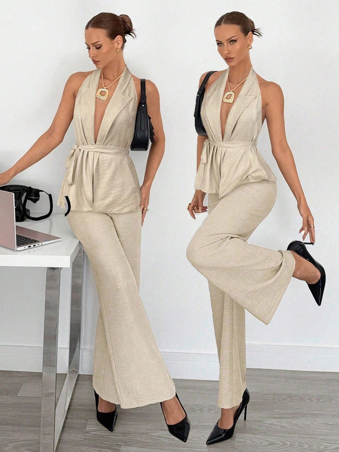 SHEIN együttes, bézs