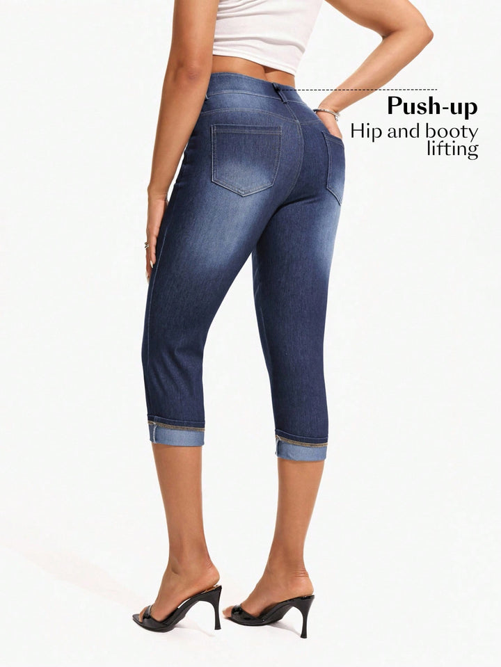 SHEIN 3/4 farmer, kék