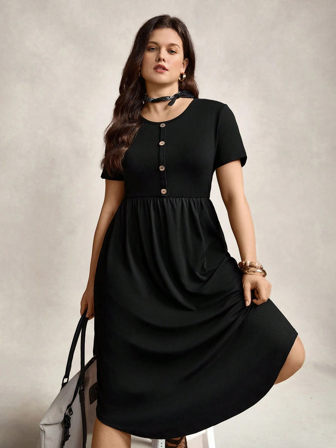 Rochie midi SHEIN, negru
