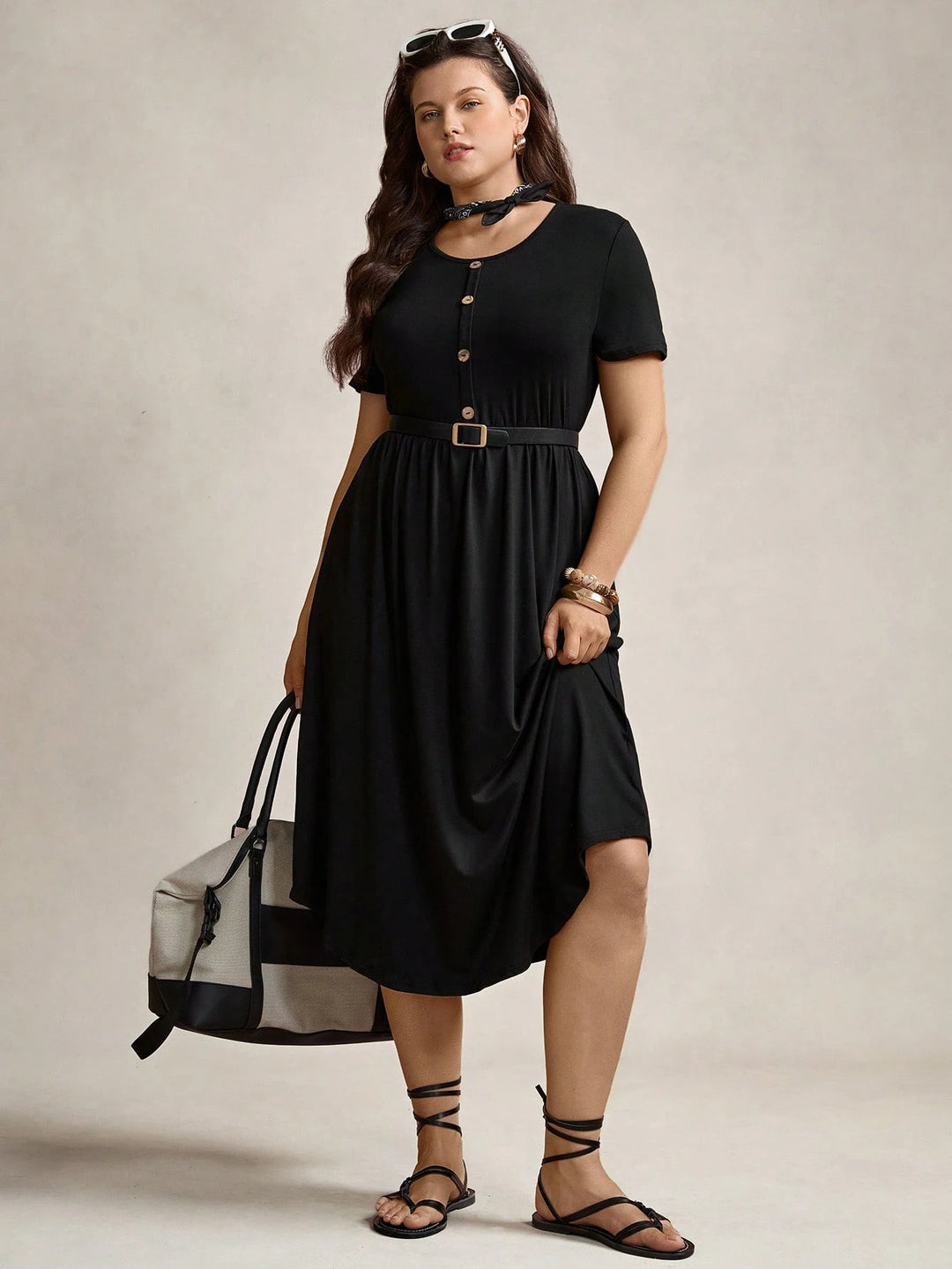 Rochie midi SHEIN, negru