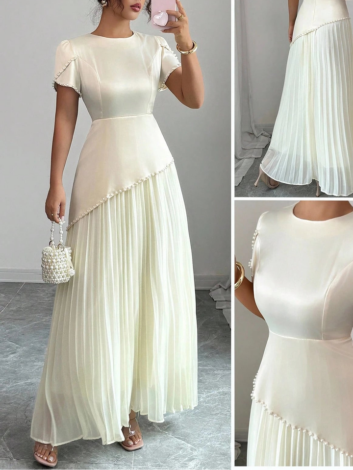 Rochie maxi SHEIN, crem