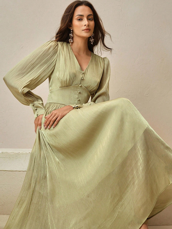 Rochie maxi SHEIN, verde