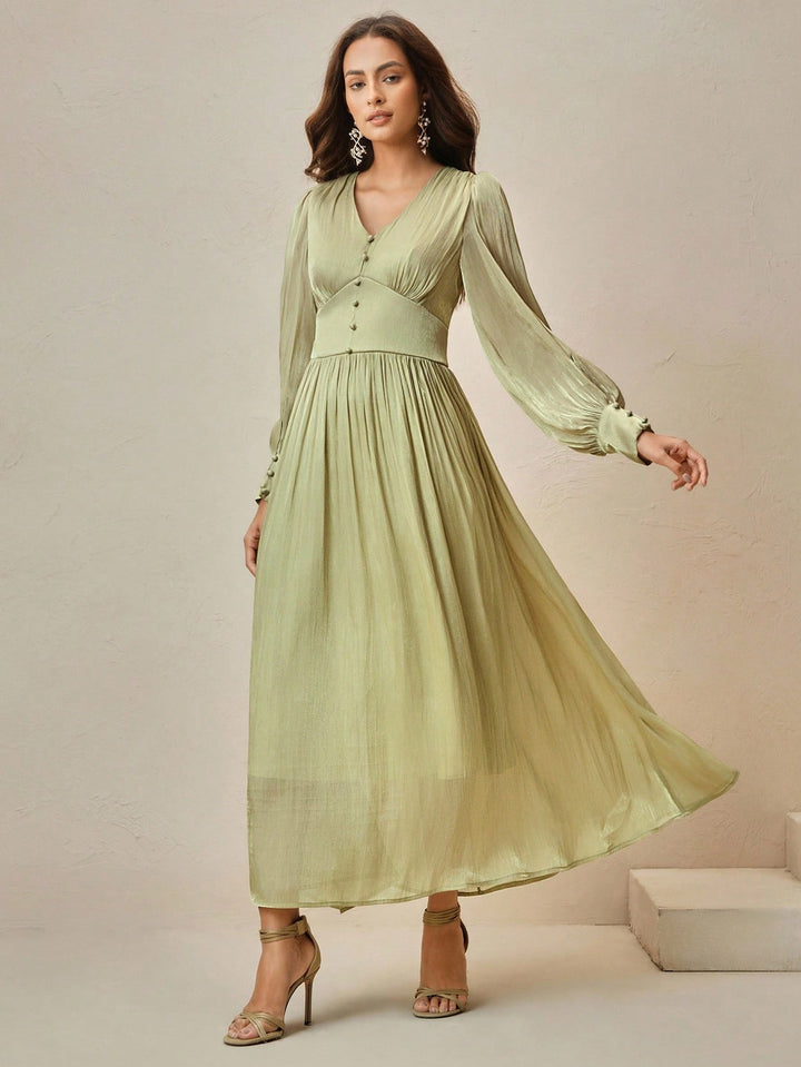 Rochie maxi SHEIN, verde