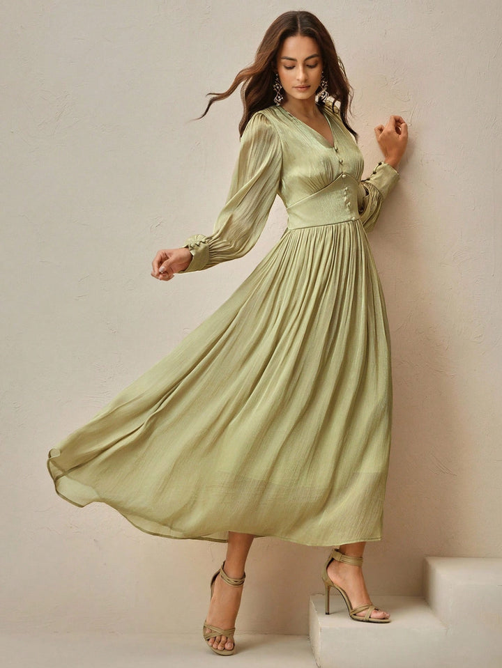 Rochie maxi SHEIN, verde