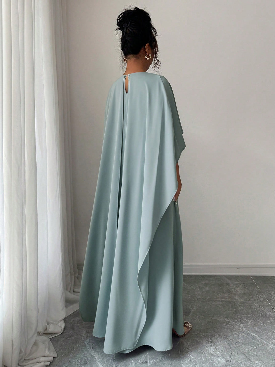 Set caftan și jalabiya SHEIN, albastru