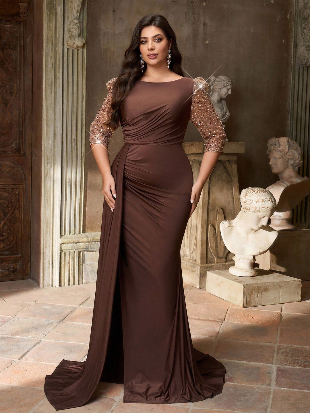 Rochie SHEIN, maro
