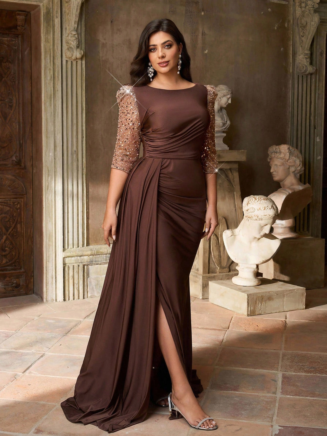 Rochie SHEIN, maro