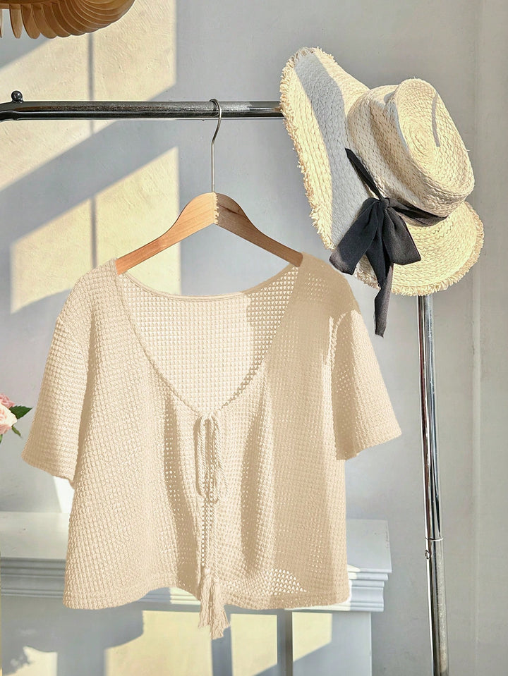 Shein Curve+ felső, krém