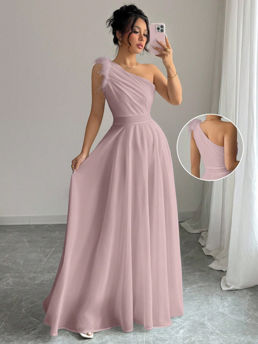 Rochie maxi SHEIN, roz