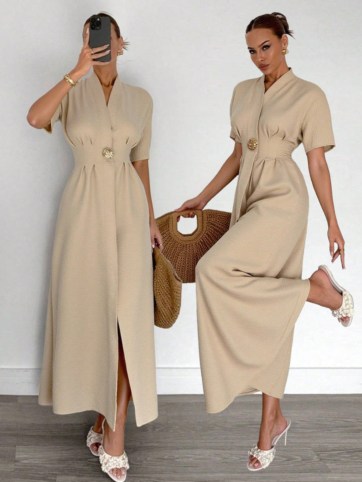 Rochie maxi SHEIN, bej