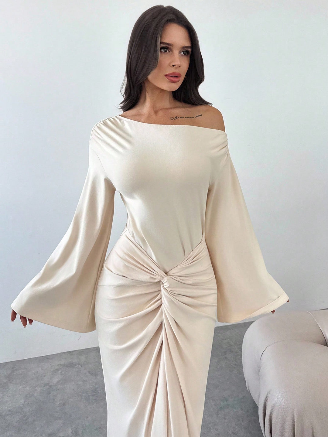 Rochie maxi SHEIN, portocaliu