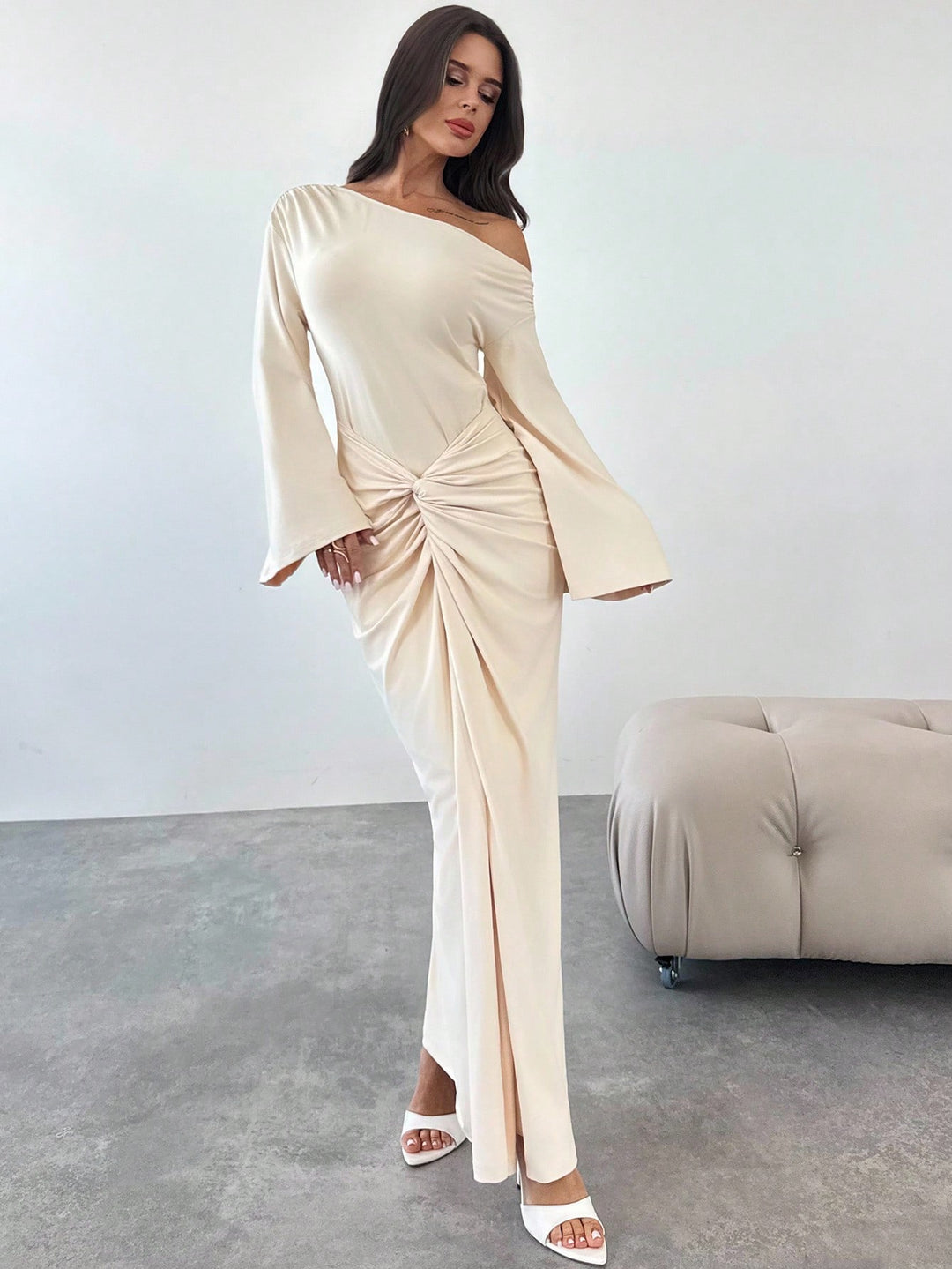 Rochie maxi SHEIN, portocaliu