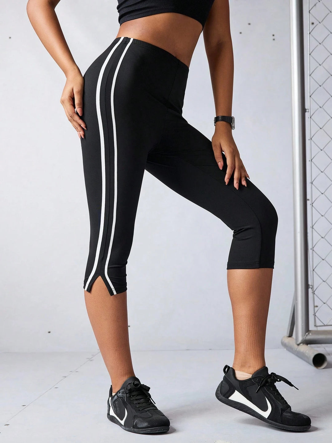 Colanți 3/4 SHEIN, negru