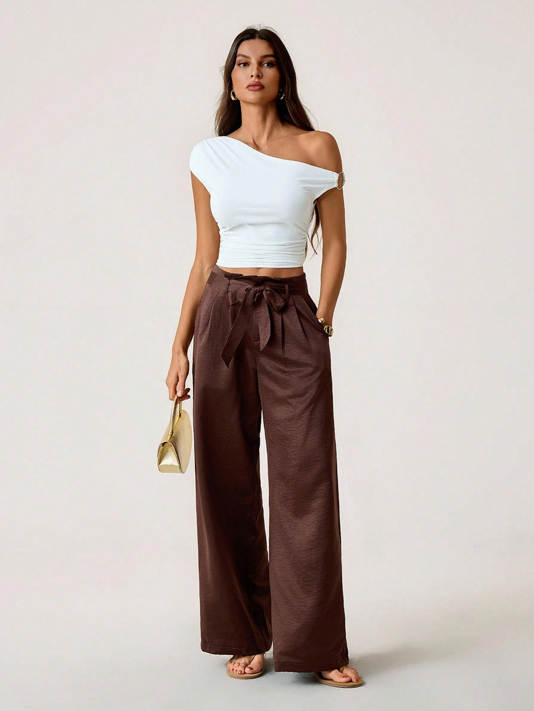 Pantalon SHEIN, maro