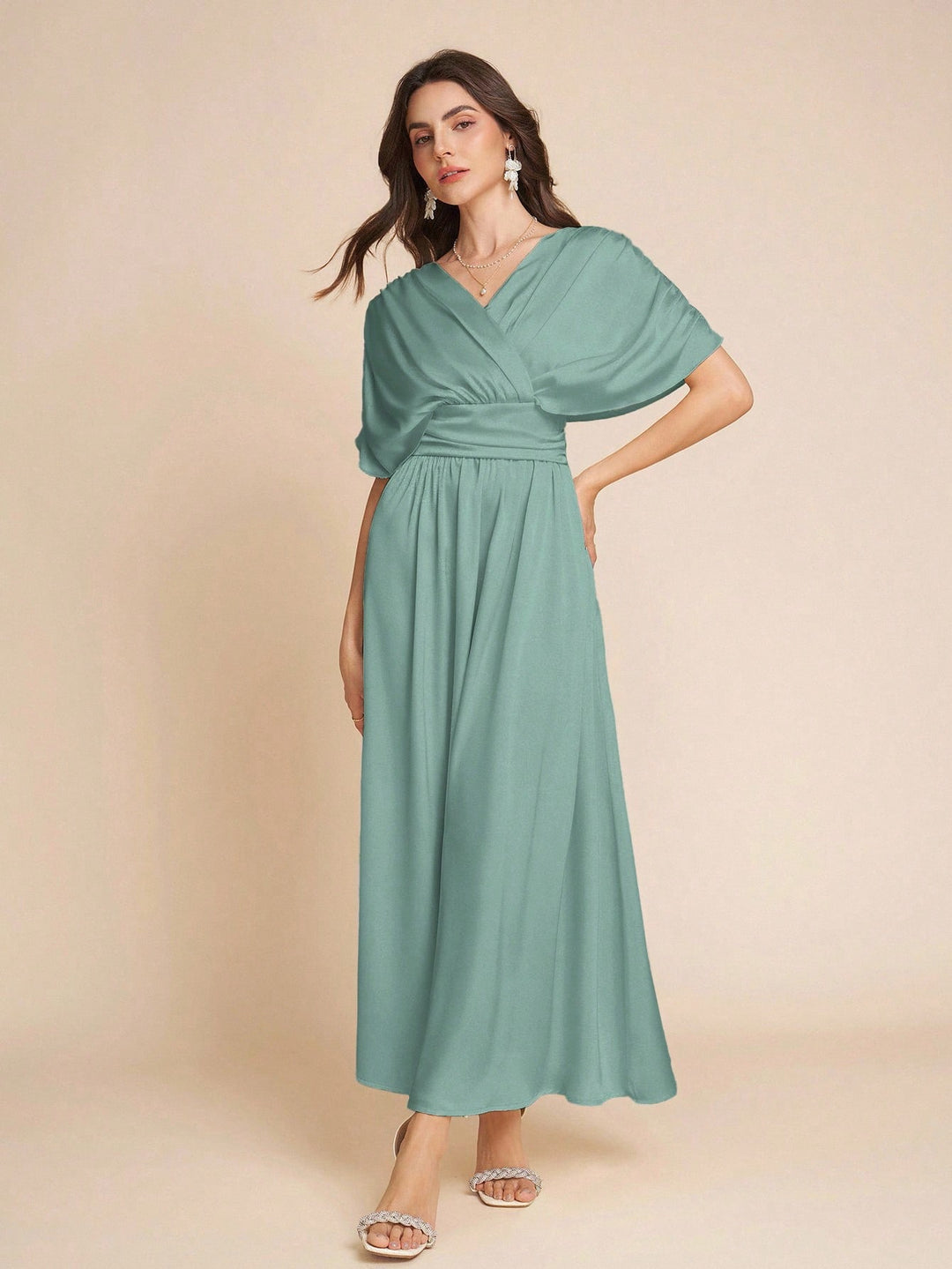Rochie maxi SHEIN, verde
