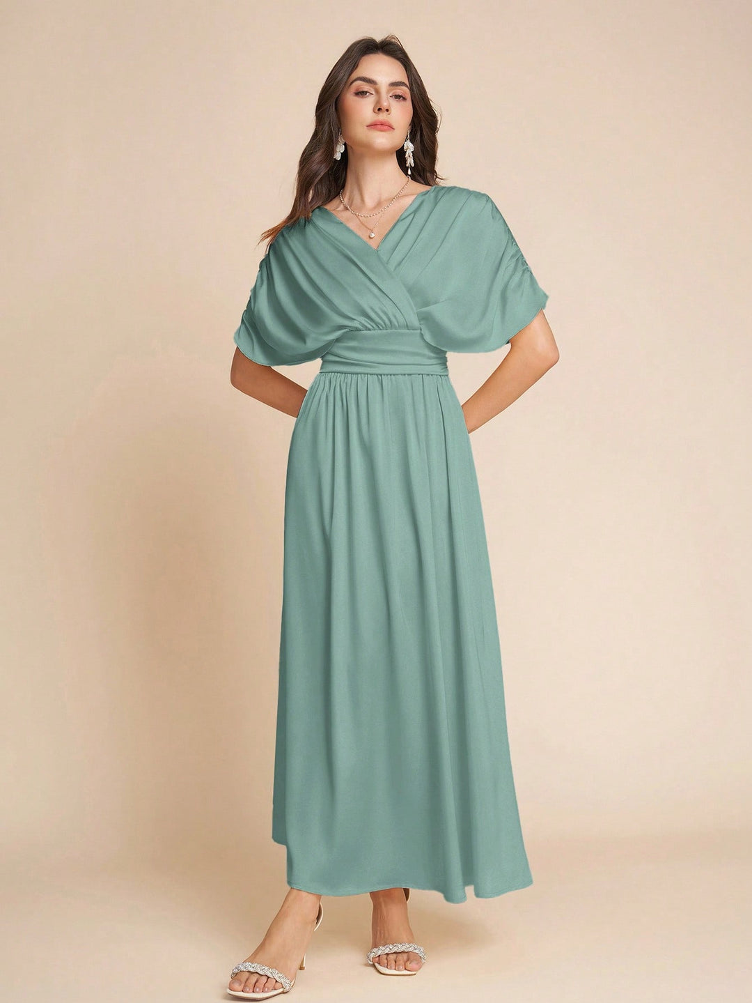 Rochie maxi SHEIN, verde